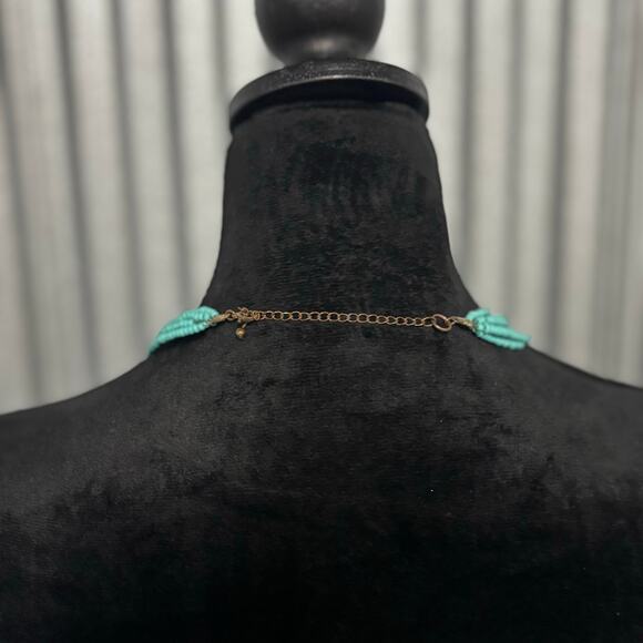 Boho Seed Bead Bib Necklace Multicolor Tribal Adjustable Statement Collar - Picture 2 of 12